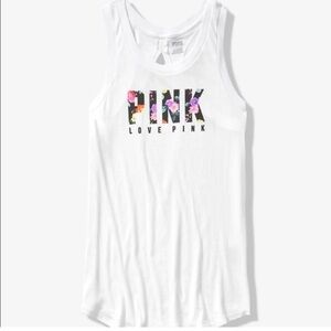 Victoria's Secret PINK Slit Back Everyday Tank Top Tee Shirt
